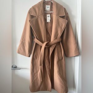 NEW! Abercrombie & Fitch Slouchy Belted Wool-Blend Coat XS Petite